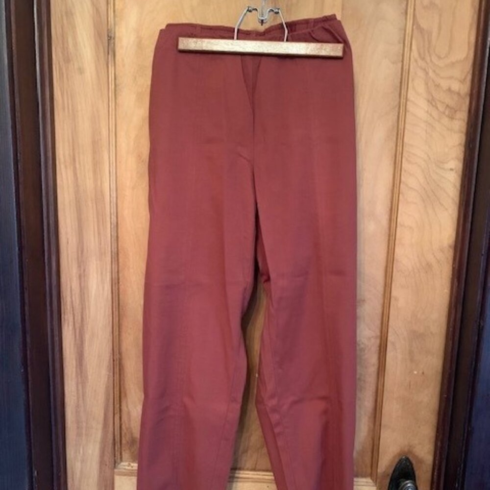 NWT J. Jill Essential Cotton Stretch Pants 16 Cinnabar